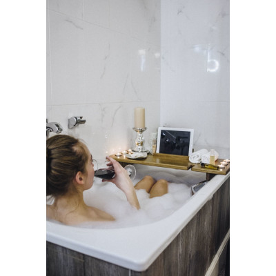 Поднос (полка, столик) для ванной из массива дуба «Bath tray»