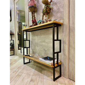 Консоль в стиле loft из массива дуба