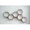 Полка в виде пчелиных сот из массива дуба «Honeycomb Maxi»