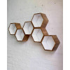 Полка в виде пчелиных сот из массива дуба «Honeycomb Maxi»